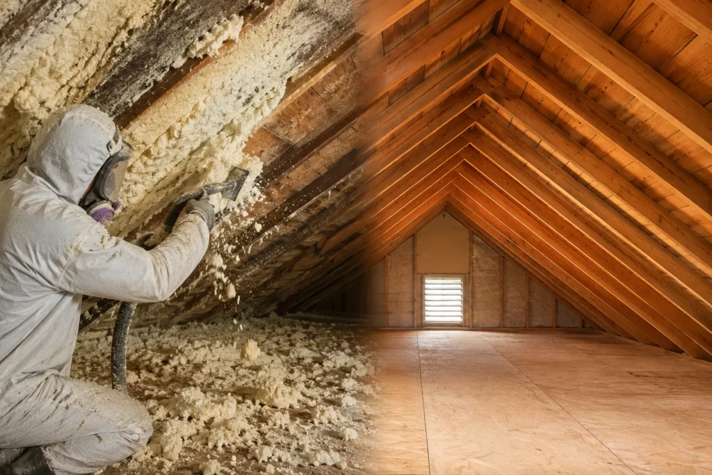 Why Pitched Roof Spray Foam Removal Matters